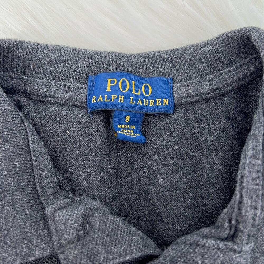 Polo Ralph Lauren Short Sleeve Large Logo Polo Shirt - Gray/White - 5 - Picture 3 of 5